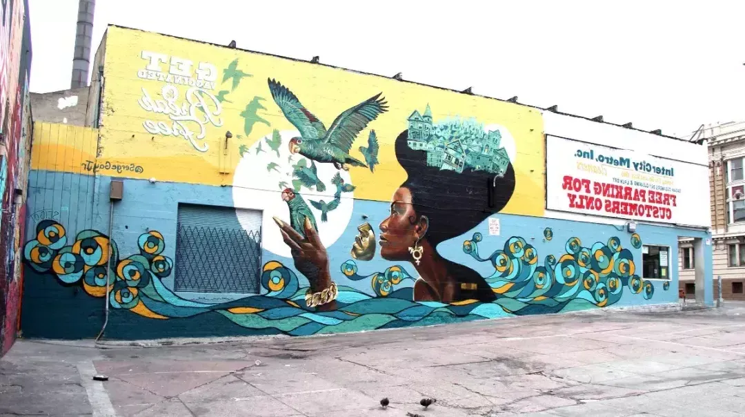 波尔克街和拉金街Serge Gay Jr .的壁画