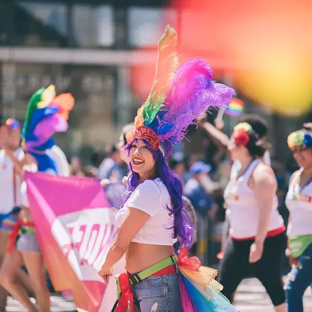 Frau beim Pride-Festival in San Francisco