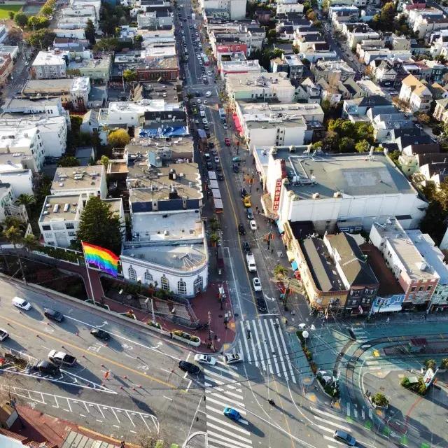 Vue aérienne du quartier de Castro