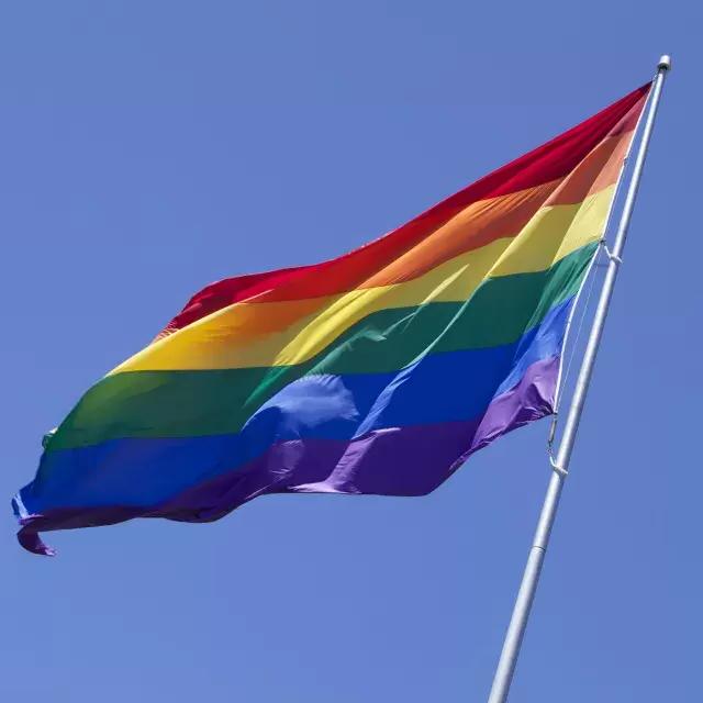 卡斯特罗的同性恋彩虹旗帜